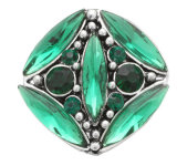 20MM green design Rhinestone enamel Metal snap buttons
