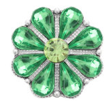 20MM green design Rhinestone enamel Metal snap buttons