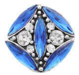 20MM sapphire design Rhinestone enamel Metal snap buttons
