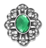 20MM green design Rhinestone enamel Metal snap buttons