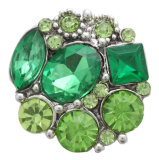 20MM green design Rhinestone enamel Metal snap buttons