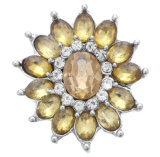 20MM Orange design Rhinestone enamel Metal snap buttons