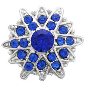 20MM sapphire design Rhinestone enamel Metal snap buttons