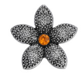 20MM Brown design Rhinestone enamel Metal snap buttons