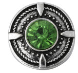 20MM green design Rhinestone enamel Metal snap buttons