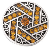 20MM Orange design Rhinestone enamel Metal snap buttons