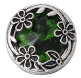 20MM green design Rhinestone enamel Metal snap buttons