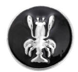 20MM black design Rhinestone enamel Metal snap buttons