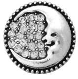 20MM White design Rhinestone enamel Metal snap buttons