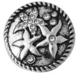 20MM White design Rhinestone enamel Metal snap buttons