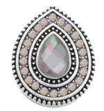 20MM White design Rhinestone enamel Metal snap buttons