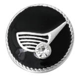 20MM black design Rhinestone enamel Metal snap buttons