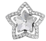 20MM White design Rhinestone enamel Metal snap buttons