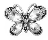 20MM White design Rhinestone enamel Metal snap buttons