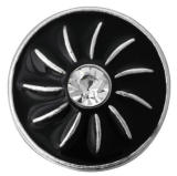 20MM black design Rhinestone enamel Metal snap buttons
