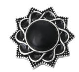 20MM black design Rhinestone enamel Metal snap buttons