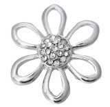 20MM White design Rhinestone enamel Metal snap buttons