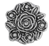 20MM White design Rhinestone enamel Metal snap buttons