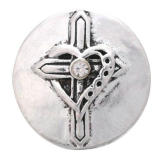 20MM White design Rhinestone enamel Metal snap buttons