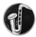 20MM black design Rhinestone enamel Metal snap buttons