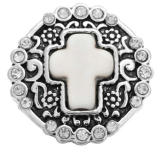 20MM White design Rhinestone enamel Metal snap buttons
