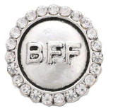 20MM White design Rhinestone enamel Metal snap buttons