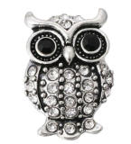 20MM White design Rhinestone enamel Metal snap buttons
