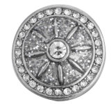 20MM White design Rhinestone enamel Metal snap buttons
