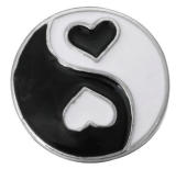 20MM black design Rhinestone enamel Metal snap buttons