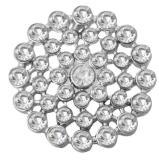 20MM White design Rhinestone enamel Metal snap buttons