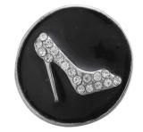 20MM black design Rhinestone enamel Metal snap buttons