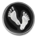 20MM black design Rhinestone enamel Metal snap buttons