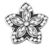 20MM White design Rhinestone enamel Metal snap buttons