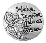 20MM White design Rhinestone enamel Metal snap buttons