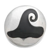 20MM black design Rhinestone enamel Metal snap buttons