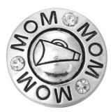 20MM White design Rhinestone enamel Metal snap buttons