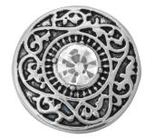 20MM White design Rhinestone enamel Metal snap buttons