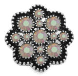 20MM White design Rhinestone enamel Metal snap buttons