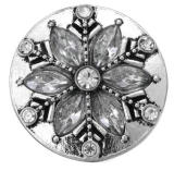 20MM White design Rhinestone enamel Metal snap buttons