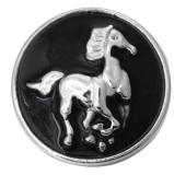 20MM black design Rhinestone enamel Metal snap buttons