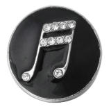 20MM black design Rhinestone enamel Metal snap buttons