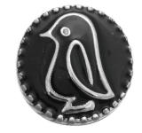 20MM black design Rhinestone enamel Metal snap buttons