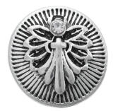 20MM White design Rhinestone enamel Metal snap buttons