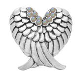 20MM White design Rhinestone enamel Metal snap buttons