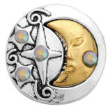 20MM White design Rhinestone enamel Metal snap buttons