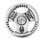 20MM White design Rhinestone enamel Metal snap buttons