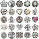 20MM White design Rhinestone enamel Metal snap buttons