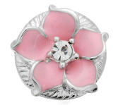 20MM Pink design Rhinestone enamel Metal snap buttons