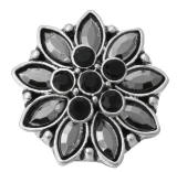 20MM grey design Rhinestone enamel Metal snap buttons