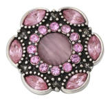 20MM Pink design Rhinestone enamel Metal snap buttons